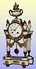 C.1860, French, Vincenti and Cie, Portico clock of white marble and bronze, with LeRoy, Paris still visible on the dial. 