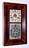 C.1842, Chauncey Jerome, Bristol, Conn, a nice early OG, 2-wt, 30 hour brass mov't with signed wooden dial, good label and a great Fenn tablet with mirror backing
