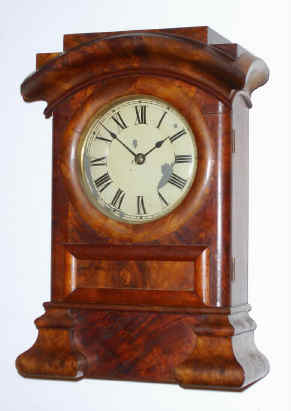 C.1876, Seth Thomas, ARCH TOP, 8-Day time and gong strike, walnut veneered shelf clock. — Antique Clocks Price Guide