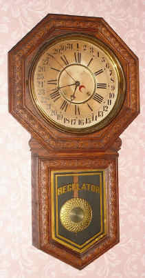 C.1905, Sessions Clock Co, Forestville, Conn, STAR POINTER, Calendar, in original shipping box. — Antique Clocks Price Guide