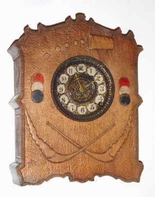 C.1906, Wm. L. Gilbert Clock Co., "COSEY CORNER, PATTERN B", commonly called the "Gambler", 8-day time and gong strike mantel clock. — Antique Clocks Price Guide