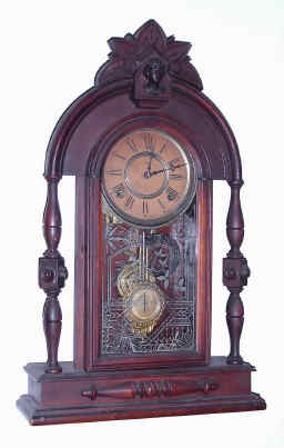 C.1881, F. Kroeber and Co., New York, "Topeka", 8-day time and strike parlor clock. — Antique Clocks Price Guide
