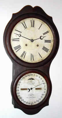 C.1870, Ithaca Calendar Clock Co., Conn., "No. 4 Hanging Office" 30-day perpetual calendar timepiece. — Antique Clocks Price Guide