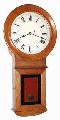 C.1920, E. Howard and Co., Boston, "Regulator No. 70", in oak, 8-day weight driven wall clock, with nickel plated movement. — Antique Clocks Price Guide