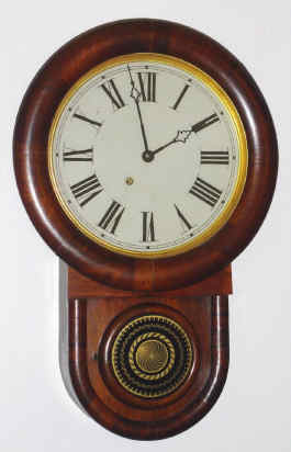 C.1874, Ansonia Brass and Copper Co., ROMAN DROP, 8-Day timepiece in a rosewood case, spring. — Antique Clocks Price Guide