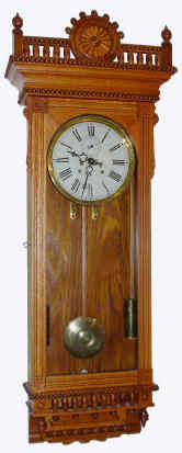 C.1910, Waterbury Clock Co, Regulator No. 53, in oak with double weight, time only movement, 8-day. — Antique Clocks Price Guide