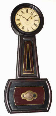 C.1900, E. Howard and Co., Banjo No. 4, in a rosewood grained cherry case, 8-day weight driven. — Antique Clocks Price Guide