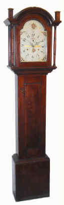 C.1825, Riley Whiting, Winchester, Conn, 1-day tall clock, a country pine with some doweled joints. — Antique Clocks Price Guide