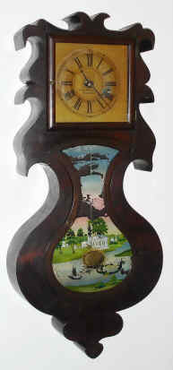 C.1847, Forestville Mfg, Bristol, Conn, Wall Acorn, timepiece with 8-day spring movement. — Antique Clocks Price Guide