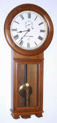 C.1975, Seth Thomas, "Regulator No. 2", Re-issue, in oak, 8-day weight driven, serial No. 1767 of 4000. — Antique Clocks Price Guide