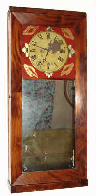 C.1830, New Hampshire Striking Mirror clock, 2-wt, in a beveled edge case, with good rack striking movement. — Antique Clocks Price Guide