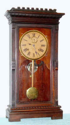 C.1885, Wm. L. Gilbert, "LATONA", Walnut shelf clock, 8-day time and cathedral gong strike, variant. — Antique Clocks Price Guide