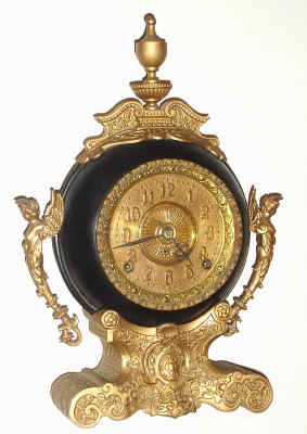 C.1885, F. Kroeber Clock Co., NY, "India", 8-day time/strike mantel clock. — Antique Clocks Price Guide