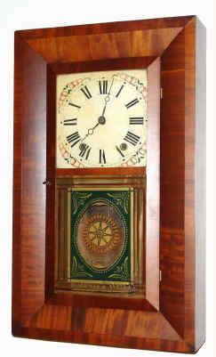 C.1842, Boardman and Wells, Bristol, Conn, 30 hour wooden works, bevel front shelf clock, 2-weight, 30-hour. — Antique Clocks Price Guide