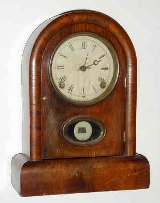 C.1866, Gilbert Mfg, Winsted, Conn, simple calendar shelf clock, designed by G. B. Owen, pat. 1866. — Antique Clocks Price Guide