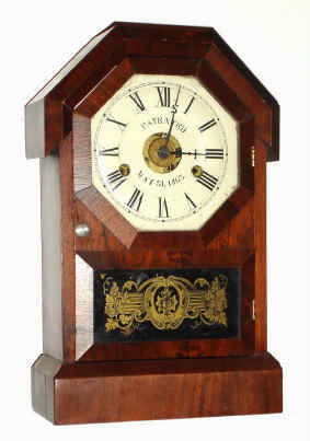 C.1862, Seth Thomas Clock Co., earlier OCTAGON TOP, 30 hour t/s/alarm, rosewood case. — Antique Clocks Price Guide