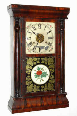 C.1870, Seth Thomas Clock Co., 30-hour time and gong strike rose column clock. — Antique Clocks Price Guide
