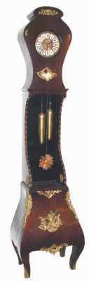 French, Comptoise, 2-Wt Tall clock, the movement and case mounts probably older than the case. — Antique Clocks Price Guide
