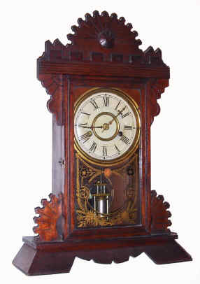 C.1890, New Haven Clock Co., "Calumet", 8-day time and gong strike mantel clock. — Antique Clocks Price Guide