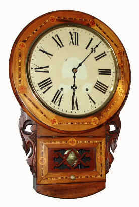 C.1890, Anglo-American, 8-day time/strike wall clock with a New Haven movement. — Antique Clocks Price Guide