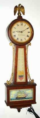 C.1931, Hamilton - Sangamo, 110v, self winding banjo clock, with naval tablets. — Antique Clocks Price Guide