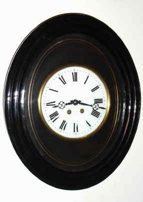 C.1880, French, Picture Frame Clock, 8-day gong strike, with reverse painted dial. — Antique Clocks Price Guide
