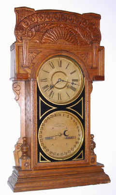 C.1870, Waterbury Clock Co., Calendar No. 43, incomplete with wrong top and no columns. — Antique Clocks Price Guide