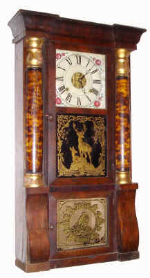 C.1870, Seth Thomas Clock Co., 8-day time and strike column and cornice shelf clock. — Antique Clocks Price Guide