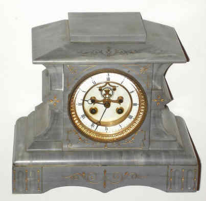 C.1900, French, Marti et Cie, 8-day time and bell strike marble mantel clock. — Antique Clocks Price Guide