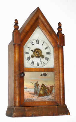 C.1860, Jerome and Co., (New Haven Clock Co.), 30-hour time/alarm steeple clock. — Antique Clocks Price Guide