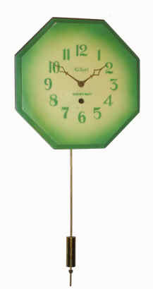 C.1935, Gilbert Clock Co., US Depression era wall timepiece, made with a German 8-day movement. — Antique Clocks Price Guide