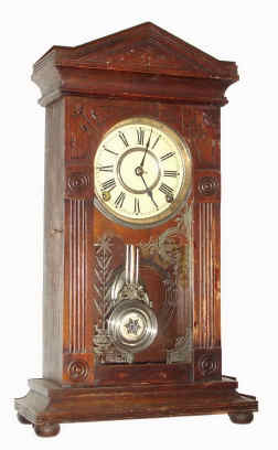 C. 1881 Waterbury Clock Co., "Lenox", 8-day time/strike mantel clock. — Antique Clocks Price Guide