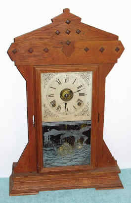 C. 1913 Seth Thomas Clock Co., "Fleet No. 2", 8-day time/strike/alarm mantel clock. — Antique Clocks Price Guide