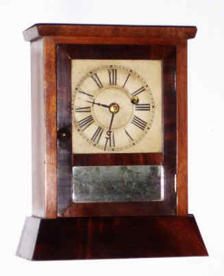 C.1870, Seth Thomas Clock Co., Mini Cottage timepiece, one day, in a mahogany chisel bottom case. — Antique Clocks Price Guide