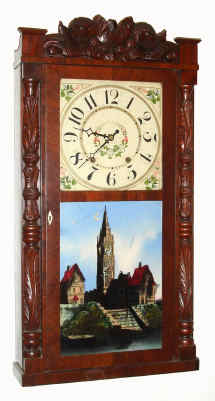 C.1832, Riley Whiting, Winchester, Conn., 30-hour time/strike wood movement shelf clock, mixed lot. — Antique Clocks Price Guide