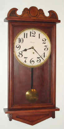 C.1920, Ansonia Clock Co, NY, "Ledger No. 1", poplar cased wall timepiece, 8-day. — Antique Clocks Price Guide
