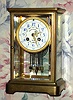 C.1900, French, Japy, for Bigelow, Kennard and Co, Boston, 4-glass crystal regulator, with porcelain dial, and compensating 2-vial pendulum.