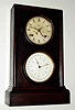 C.1865, L.F. and W.W. Carter, 8-day time and gong strike, double dial calendar shelf clock, with Lewis calendar mechanism.