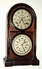 C.1870, Welch, Spring and Co., "Italian No. 1", 8-day time and gong strike, double dial calendar clock.