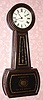 C.1920, E. Howard Clock Co., "No. 5 Banjo", 8-day wall timepiece with special original glasses to memorialize Mrs. O.D. Webster of Franklin, New Hampshire, who was the wife of one of the descendents of Daniel Webster.