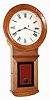 C.1920, E. Howard and Co., Boston, "Regulator No. 70", in oak, 8-day weight driven wall clock, with nickel plated movement.