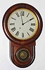 C.1874, Ansonia Brass and Copper Co., ROMAN DROP, 8-Day timepiece in a rosewood case, spring.