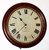 C.1900, English, Fusee Dial clock, time only with 13 inch white dial.