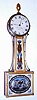 C.1825, Sawin and Dyar, Boston, gold rope front presentation banjo clock, with naval tablet set.