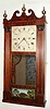 C.1826, Reeded Pilaster and Scroll shelf clock, the clock has an Ives 30-hr wood work time and strike weight movement on a seat board with roller pinions, formerly at the Time Museum, Rockford.