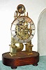 C.1845, English, Robert Norton, Stamford, 2-Fusee Skeleton Clock, in a sharp gothic frame, all the wheels with six spokes or crossings, striking on a bell, and with old dome.