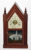 C.1848, J. C. Brown, Forestville Mfg, Bristol, Conn, miniature ripple steeple clock, its original movement signed J. C. Brown, 1-day, T/S/Alarm.