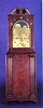 C.1785, (Nathan) Adams, Danvers, Massachusetts, rare shelf clock, brass dial, with rolling moon and seconds bit, with restorations.