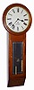 C.1890, English, 1-Wt Regulator, or tavern timepiece in a well made case of English Walnut, the robust 8-day movement with large pillars and maintaining power, and with Graham's dead beat escapement, wt descends right side of case.