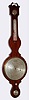 C.1840, English, F. Karn, Ampthill, Banjo Barometer, less mercury, glass tube intact, with hygrometer and spirit level.